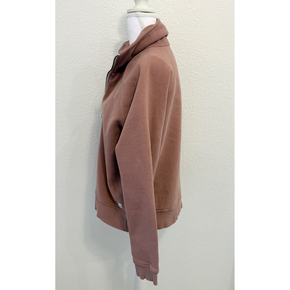Vuori Restore Half Zip Pullover Dusty Rose Pink Organic Cotton Fleece Medium - Picture 3 of 6
